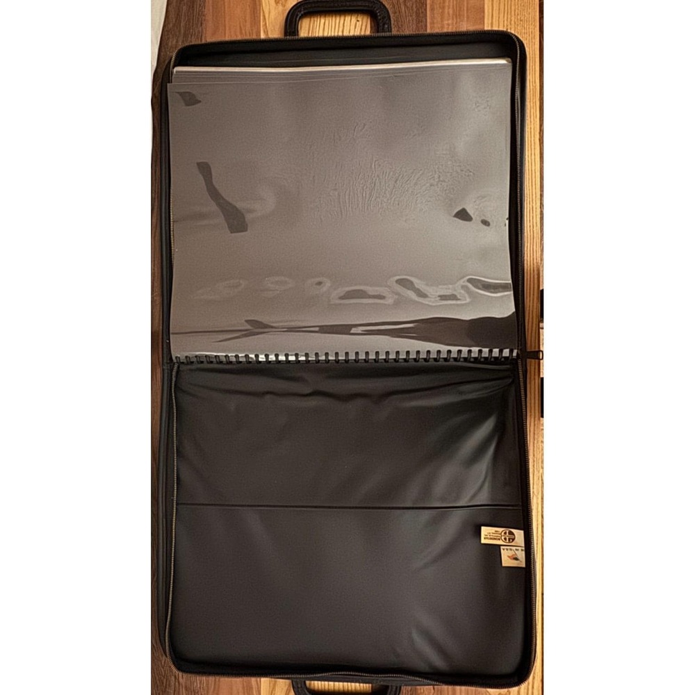 Bondstar Leather Art‎ Portfolio Briefcase Made in USA Zippered Spiral Sleeve - Picture 8 of 13